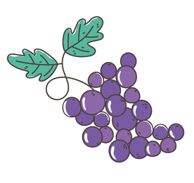手绘葡萄