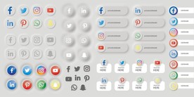 社交媒体UI图标