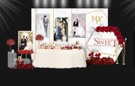 大理石风婚礼甜品区