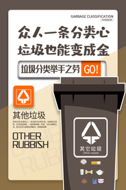 垃圾分类公益宣传海报素材