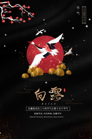 白露传统节日活动宣传海报素材