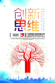创新思维企业文化宣传海报素材