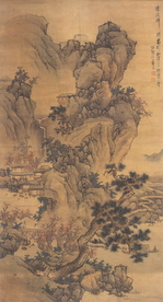 传统山水水墨国画