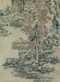 传统山水水墨国画