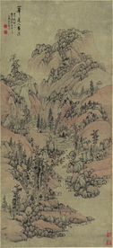 传统山水水墨国画