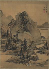 传统山水水墨国画