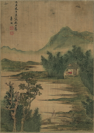 传统山水水墨国画