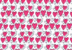 手绘爱心矢量图