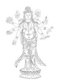 佛像线描
