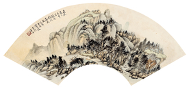 扇画山水