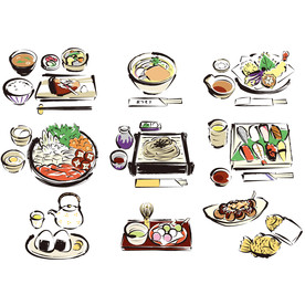 日式料理图标图形标志素材