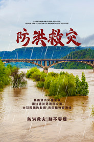 防洪救灾公益宣传活动海报