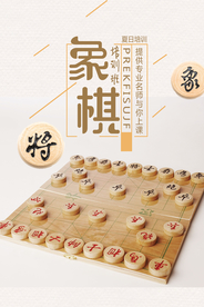 象棋培训名师上课招生海报