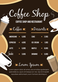 咖啡厅菜单