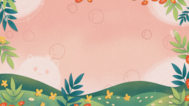 原创小清新卡通背景