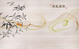 石纹山水背景墙