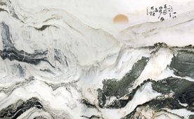 石纹山水背景墙