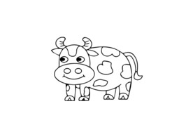 简笔画牛