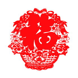 传统复古国风剪影装饰素材