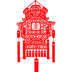 灯笼传统复古国风剪影装饰素材