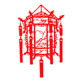 传统复古国风剪影装饰素材