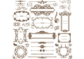 花纹复古欧式装饰海报素材