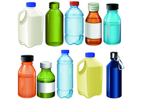 水杯水瓶饮料瓶子装饰素材