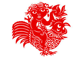 年画复古剪纸剪影古风海报素材