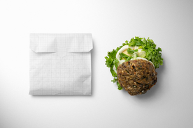 三明治小吃纸袋样机集