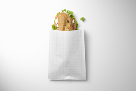 三明治小吃纸袋样机集