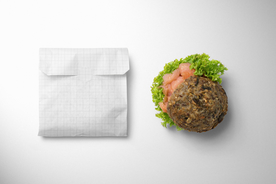 三明治小吃纸袋样机集