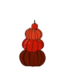 手绘丰收的季节设计插画素材+纹