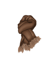 毛巾 围巾 冬天 插画