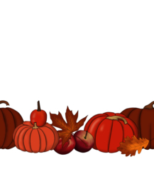 手绘丰收的季节设计插画素材+纹