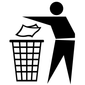 扔垃圾标志标识图标素材