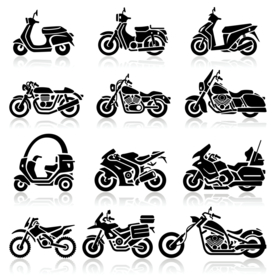 摩托车跑车标志标识图标素材