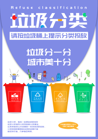 垃圾分类社会公益宣传海报素材
