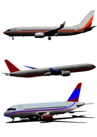 飞机客机标识标志图标素材