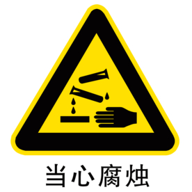 当心腐蚀图形图标标识素材
