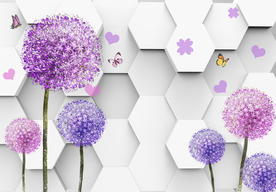 3D花背景墙