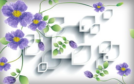 3D花背景墙