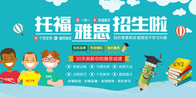 雅思托福培训招生展板