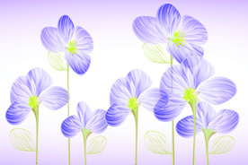 现代简约花电视背景墙图