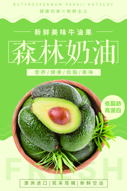 牛油果水果活动宣传海报素材