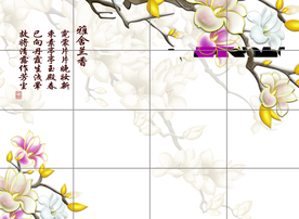 花卉背景墙