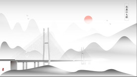 手绘古代建筑图片