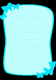 浅蓝蝴蝶几何边框