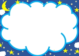 深蓝云朵星空边框背景