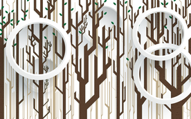 森林树枝背景墙