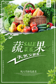 蔬菜瓜果有机食品宣传促销海报